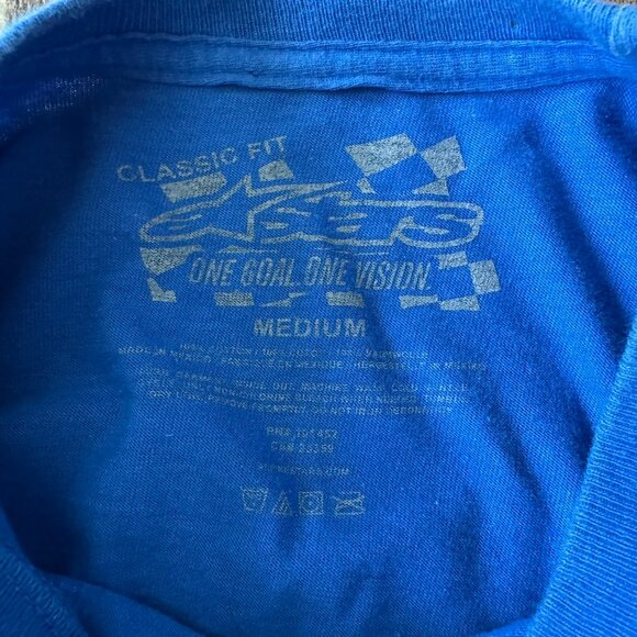 Alpinestars Blue Graphic T-Shirt Medium Classic Fit Cotton Casual Wear Mens Appa - Picture 4 of 5